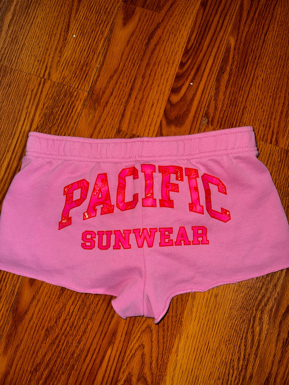 PacSun Pink Shorts with Neon Pink Logo